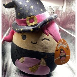 New Squishmallow KellyToy Ditka Pink Winking Witch Girl 10" Plush